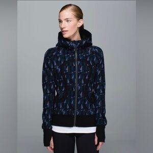 Lululemon Scuba Hoodie II Stained Glass Love Nightfall Black / Black soze 10